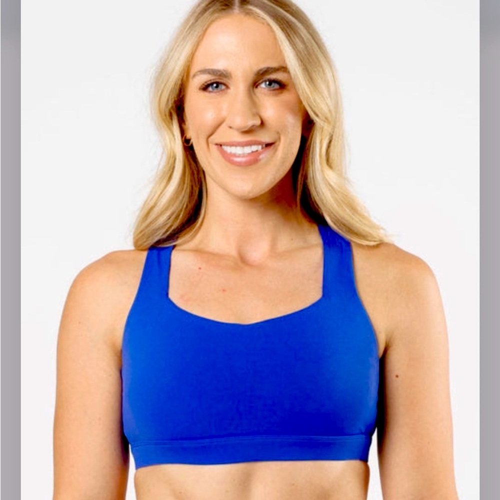 PARAGON RecStretch Perform Sports Bra Vibrant Blue Infinity-Size Small 🌺 NWT